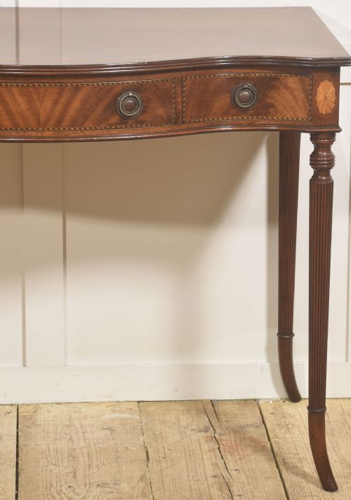 FINE INLAID MAHOGANY WRITING TABLE - ADDITIONAL PHOTO 5
