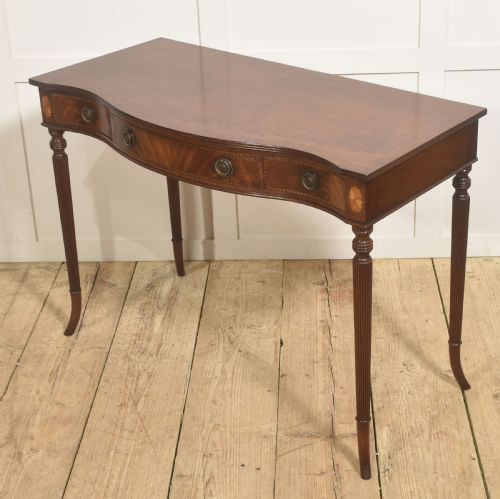 FINE INLAID MAHOGANY WRITING TABLE - ADDITIONAL PHOTO 8