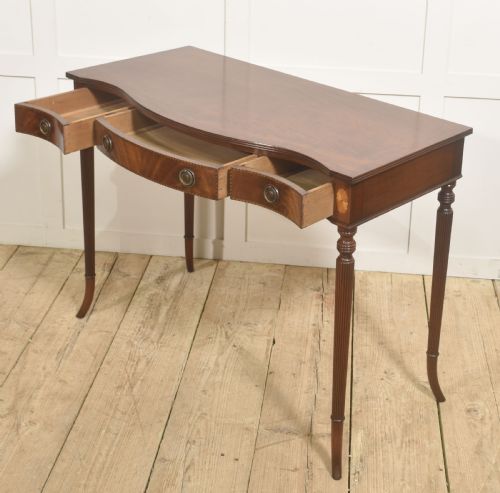 FINE INLAID MAHOGANY WRITING TABLE - ADDITIONAL PHOTO 9