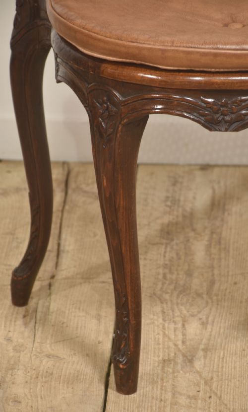 FRENCH CARVED OAK CANED BERGRE CHAIR - ADDITIONAL PHOTO 7