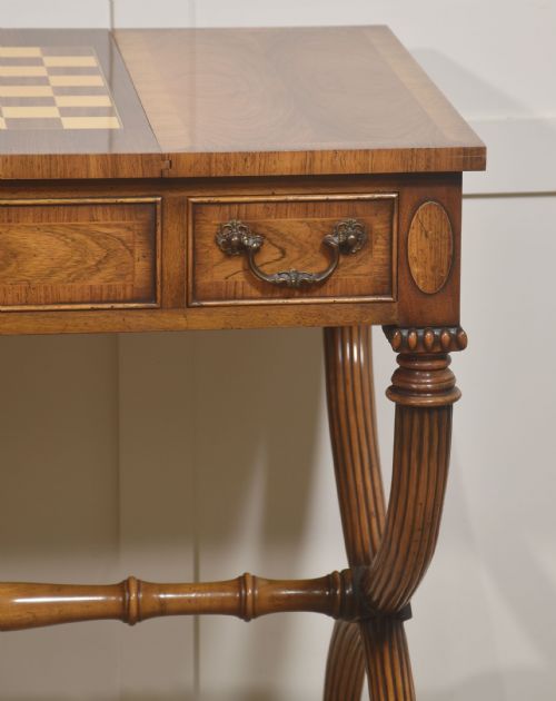 REGENCYSTYLE ROSEWOOD INLAID GAMES TABLE - ADDITIONAL PHOTO 2