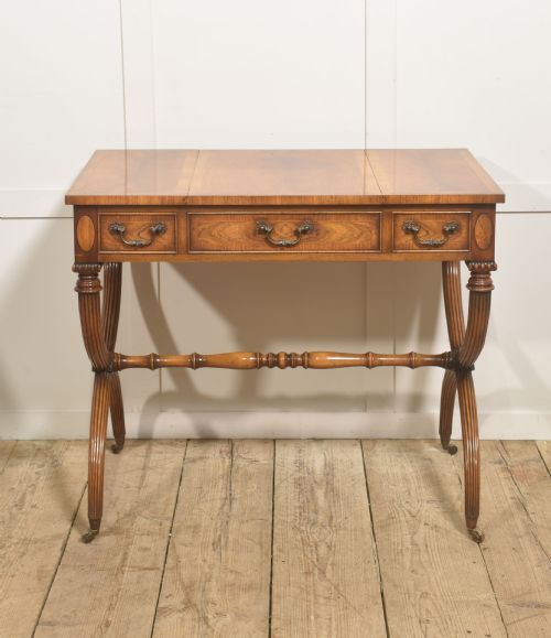 REGENCYSTYLE ROSEWOOD INLAID GAMES TABLE - ADDITIONAL PHOTO 5