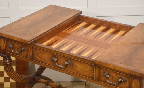 REGENCYSTYLE ROSEWOOD INLAID GAMES TABLE - ADDITIONAL PHOTO 7