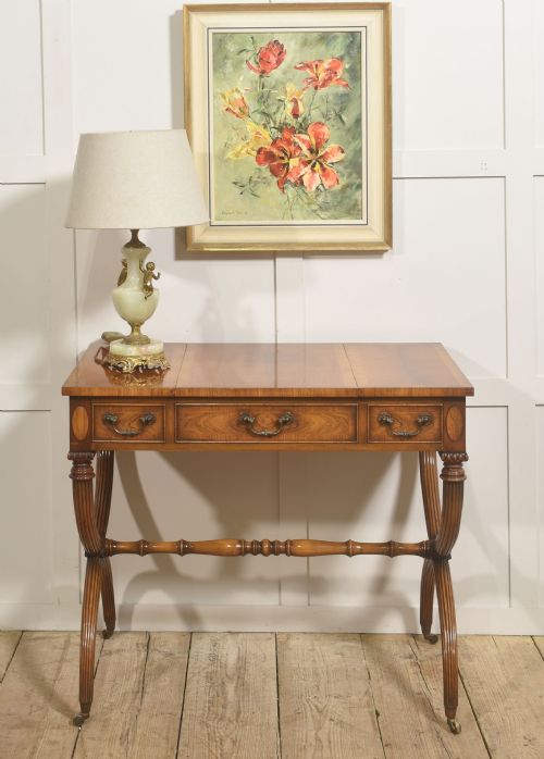 REGENCYSTYLE ROSEWOOD INLAID GAMES TABLE - ADDITIONAL PHOTO 13