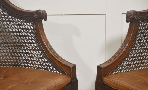 PAIR OF REGENCYSTYLE MAHOGANY CANEBACK ARMCHAIRS - ADDITIONAL PHOTO 2