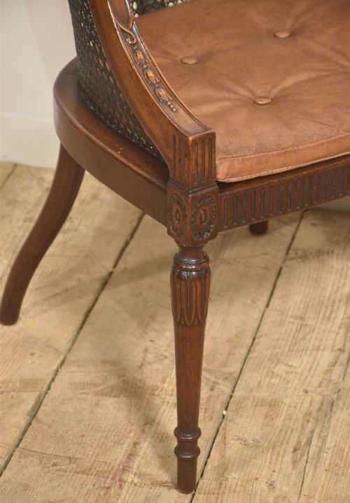 PAIR OF REGENCYSTYLE MAHOGANY CANEBACK ARMCHAIRS - ADDITIONAL PHOTO 5
