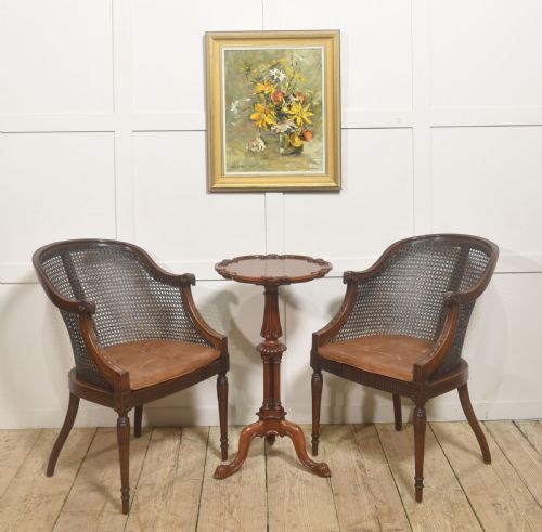 PAIR OF REGENCYSTYLE MAHOGANY CANEBACK ARMCHAIRS - ADDITIONAL PHOTO 6