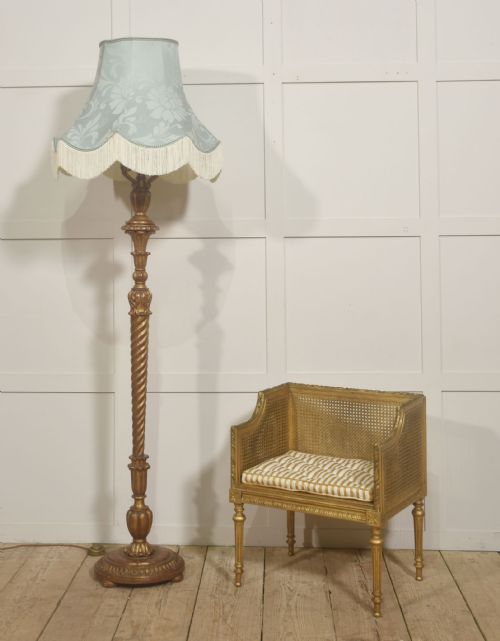 LOUIS XVI STYLE GILTWOOD CANED STOOL - ADDITIONAL PHOTO 9
