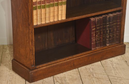 LATE 19TH CENTURY SOLID OAK OPEN BOOKCASE - ADDITIONAL PHOTO 2
