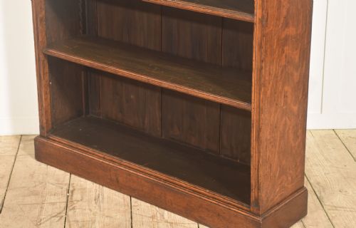 LATE 19TH CENTURY SOLID OAK OPEN BOOKCASE - ADDITIONAL PHOTO 8