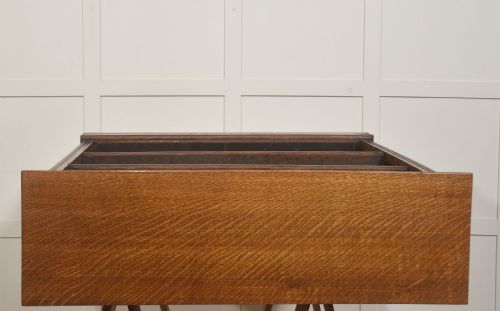 LATE 19TH CENTURY SOLID OAK OPEN BOOKCASE - ADDITIONAL PHOTO 9