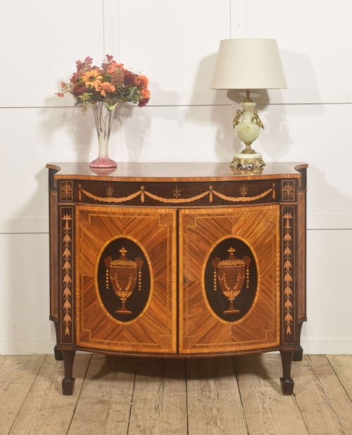 FINE GEORGE III STYLE SATINWOOD ROSEWOOD MARQUETRY SIDEBOARD - ADDITIONAL PHOTO 1