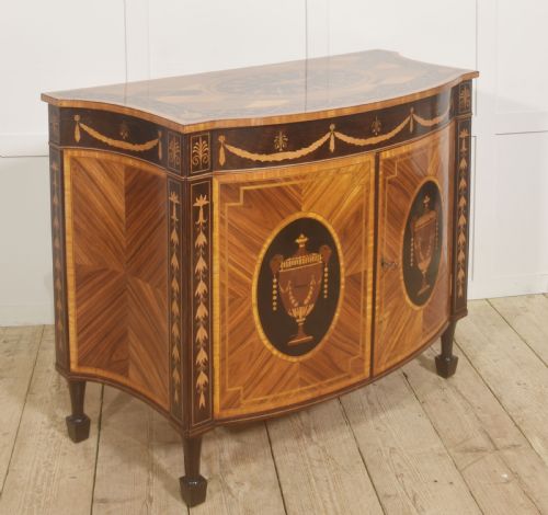 FINE GEORGE III STYLE SATINWOOD ROSEWOOD MARQUETRY SIDEBOARD - ADDITIONAL PHOTO 5