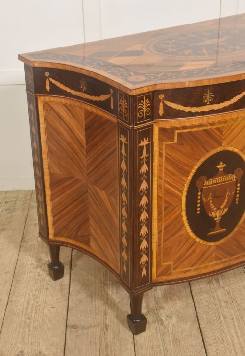 FINE GEORGE III STYLE SATINWOOD ROSEWOOD MARQUETRY SIDEBOARD - ADDITIONAL PHOTO 6