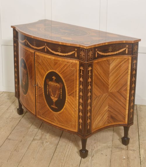 FINE GEORGE III STYLE SATINWOOD ROSEWOOD MARQUETRY SIDEBOARD - ADDITIONAL PHOTO 7