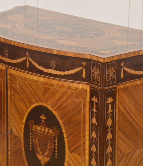 FINE GEORGE III STYLE SATINWOOD ROSEWOOD MARQUETRY SIDEBOARD - ADDITIONAL PHOTO 8