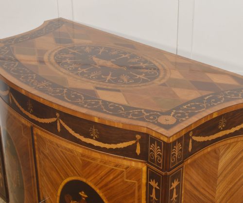 FINE GEORGE III STYLE SATINWOOD ROSEWOOD MARQUETRY SIDEBOARD - ADDITIONAL PHOTO 9