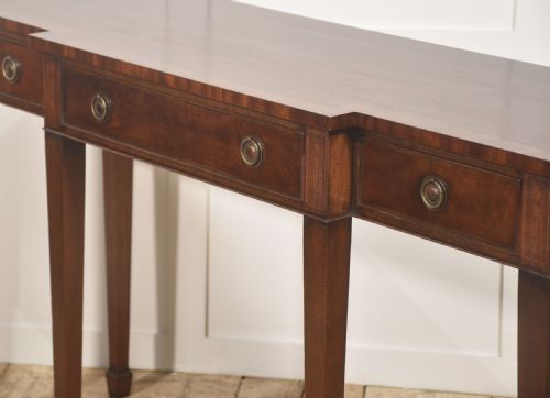MAHOGANY BREAKFRONT THREEDRAWER SIDE TABLE - ADDITIONAL PHOTO 7