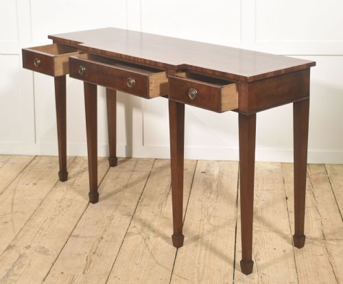 MAHOGANY BREAKFRONT THREEDRAWER SIDE TABLE - ADDITIONAL PHOTO 8