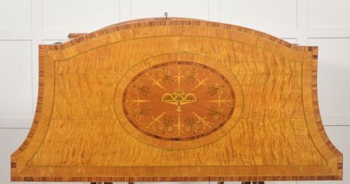 NEOCLASSICAL SATINWOOD MARQUETRY DEMILUNE SIDE CABINET - ADDITIONAL PHOTO 13