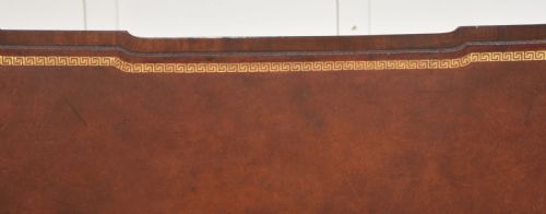 MAHOGANY PARTNERS PEDESTAL DESK WITH TOOLED LEATHER TOP - ADDITIONAL PHOTO 18