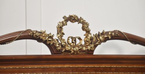 FINE LOUIS XVI STYLE MAHOGANY AND PARQUETRY DOUBLE BED - ADDITIONAL PHOTO 9