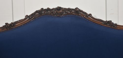 19TH CENTURY CARVED WALNUT SETTEE - ADDITIONAL PHOTO 1