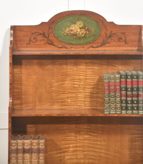 SATINWOOD AESTHETIC MOVEMENT OPEN BOOKCASE - ADDITIONAL PHOTO 1