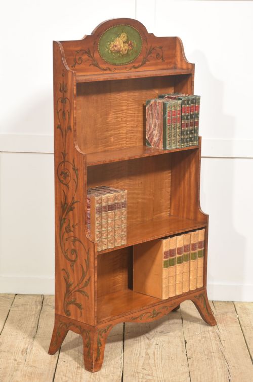 SATINWOOD AESTHETIC MOVEMENT OPEN BOOKCASE - ADDITIONAL PHOTO 2