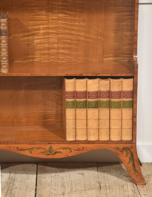 SATINWOOD AESTHETIC MOVEMENT OPEN BOOKCASE - ADDITIONAL PHOTO 3