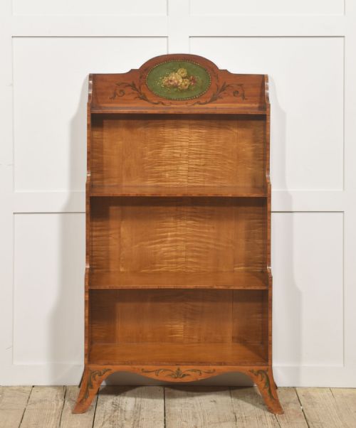SATINWOOD AESTHETIC MOVEMENT OPEN BOOKCASE - ADDITIONAL PHOTO 4