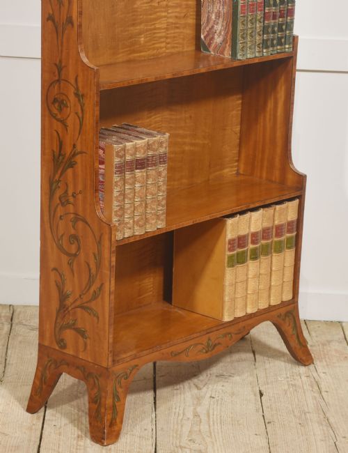 SATINWOOD AESTHETIC MOVEMENT OPEN BOOKCASE - ADDITIONAL PHOTO 5