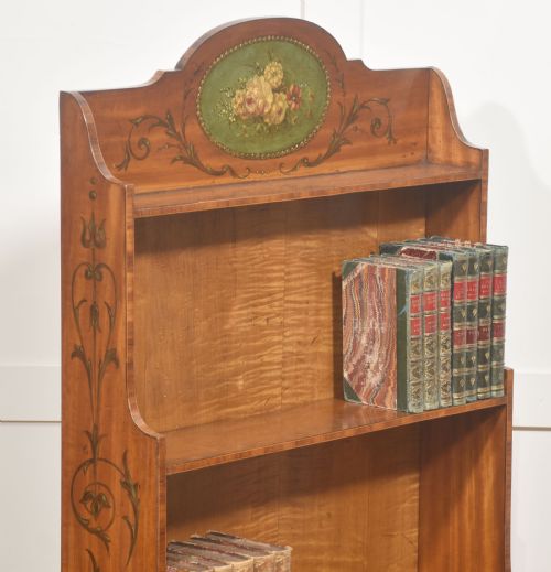 SATINWOOD AESTHETIC MOVEMENT OPEN BOOKCASE - ADDITIONAL PHOTO 6