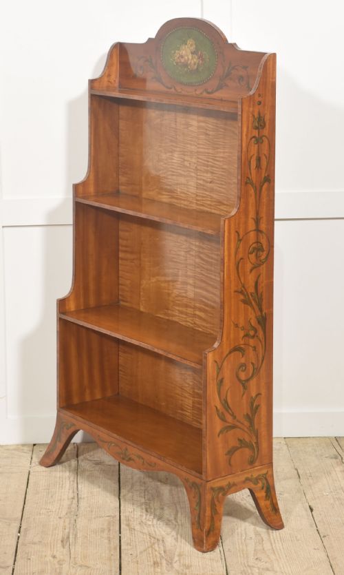 SATINWOOD AESTHETIC MOVEMENT OPEN BOOKCASE - ADDITIONAL PHOTO 8