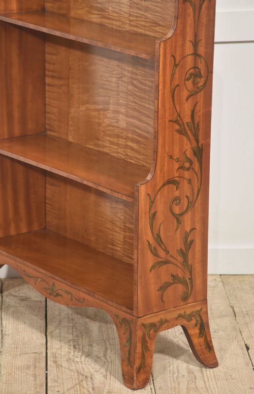 SATINWOOD AESTHETIC MOVEMENT OPEN BOOKCASE - ADDITIONAL PHOTO 9
