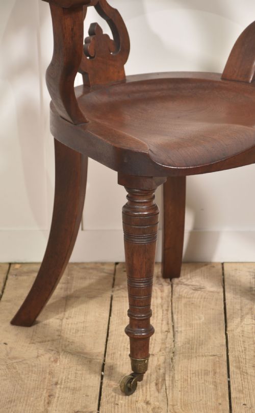 ANTIQUE WALNUT DESK ARMCHAIR - ADDITIONAL PHOTO 2