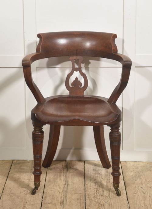 ANTIQUE WALNUT DESK ARMCHAIR - ADDITIONAL PHOTO 7