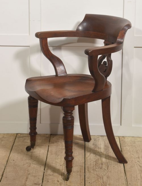 ANTIQUE WALNUT DESK ARMCHAIR - ADDITIONAL PHOTO 8