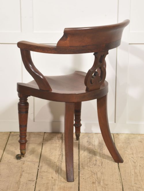 ANTIQUE WALNUT DESK ARMCHAIR - ADDITIONAL PHOTO 9