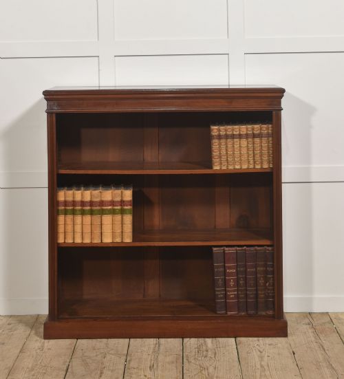 walnut open bookcase - CATEGORY: ANTIQUE BOOKCASES - DATED 19TH CENTURY
