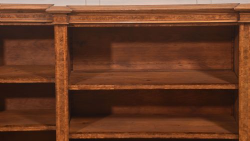 EXCEPTIONAL BURR WALNUT BREAKFRONT BOOKCASE - ADDITIONAL PHOTO 10