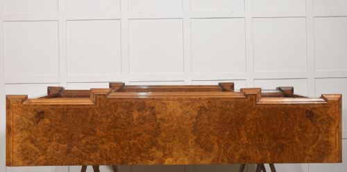 EXCEPTIONAL BURR WALNUT BREAKFRONT BOOKCASE - ADDITIONAL PHOTO 17