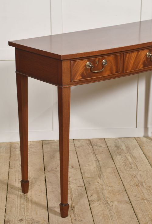 GEORGIAN STYLE MAHOGANY THREEDRAWER CONSOLE TABLE - ADDITIONAL PHOTO 4