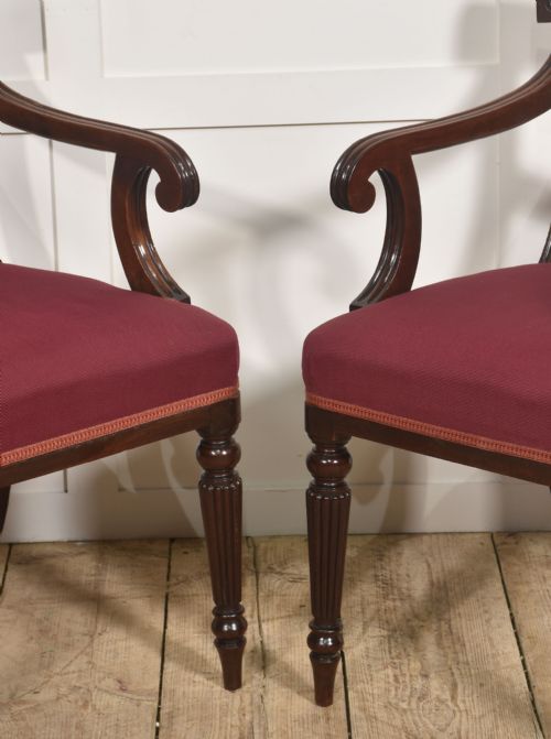 A PAIR OF GEORGE IV MAHOGANY ARMCHAIRS - ADDITIONAL PHOTO 3