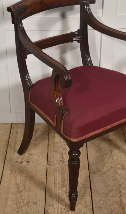 A PAIR OF GEORGE IV MAHOGANY ARMCHAIRS - ADDITIONAL PHOTO 4