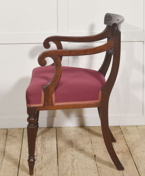A PAIR OF GEORGE IV MAHOGANY ARMCHAIRS - ADDITIONAL PHOTO 8