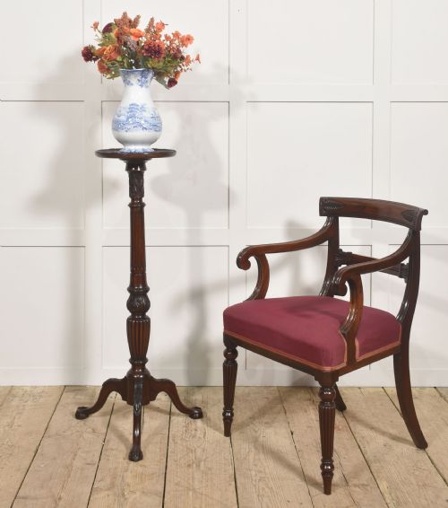 MAHOGANY PEDESTAL PLANT STAND IN THE GEORGIAN TASTE - ADDITIONAL PHOTO 1