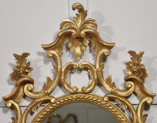 GILTWOOD ROCOCO REVIVAL OVAL WALL MIRROR - ADDITIONAL PHOTO 1