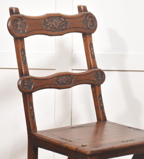 WALNUT LIBRARY STEPS CHAIR - ADDITIONAL PHOTO 1