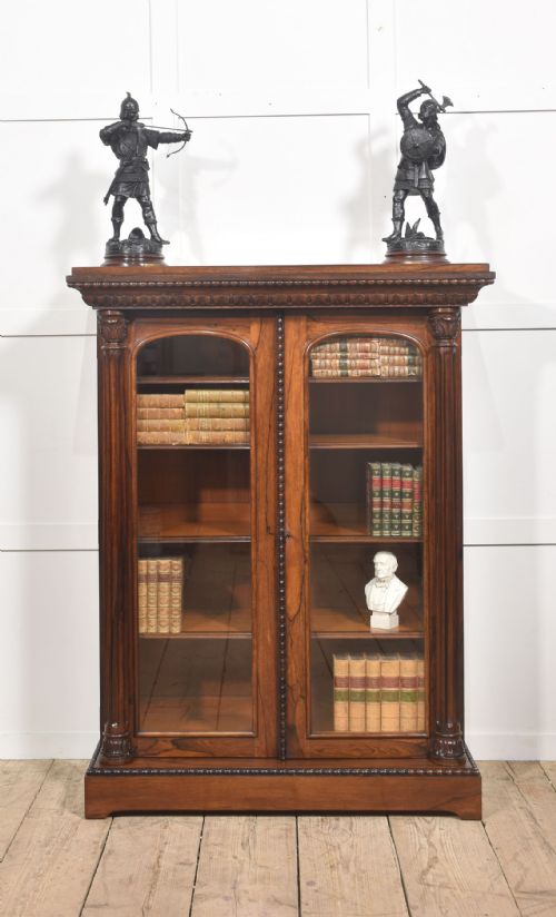 19TH CENTURY ROSEWOOD GLAZED BOOKCASE - ADDITIONAL PHOTO 1